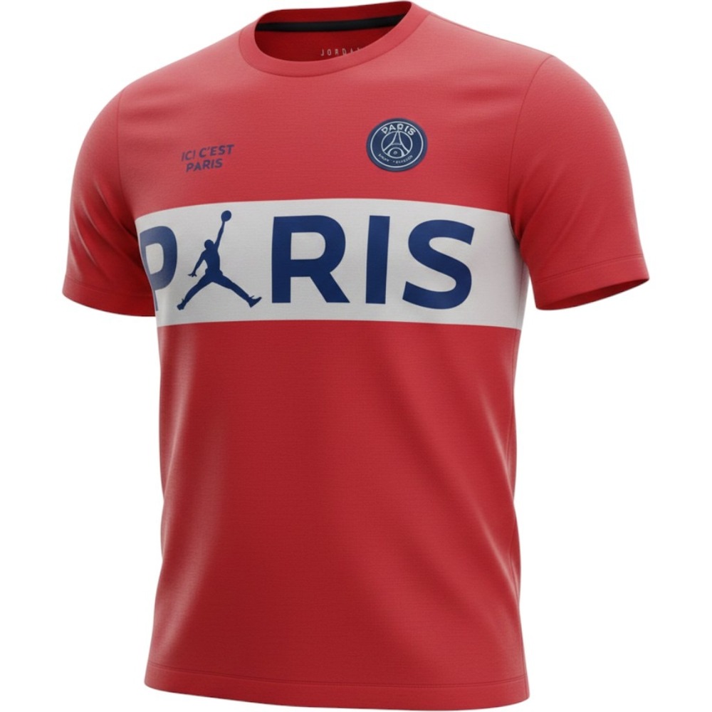 Jordan x PSG Paris Saint-Germain T-Shirt Red Men XXL Jumpman Soccer 1061